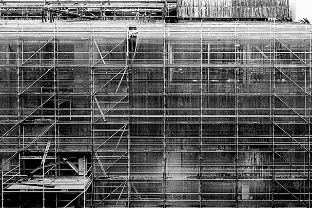 Le bâtiment Möllerei encore en chantier