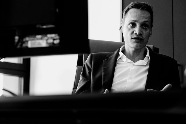 Tom Haas dans son bureau,  à Belval, lundi