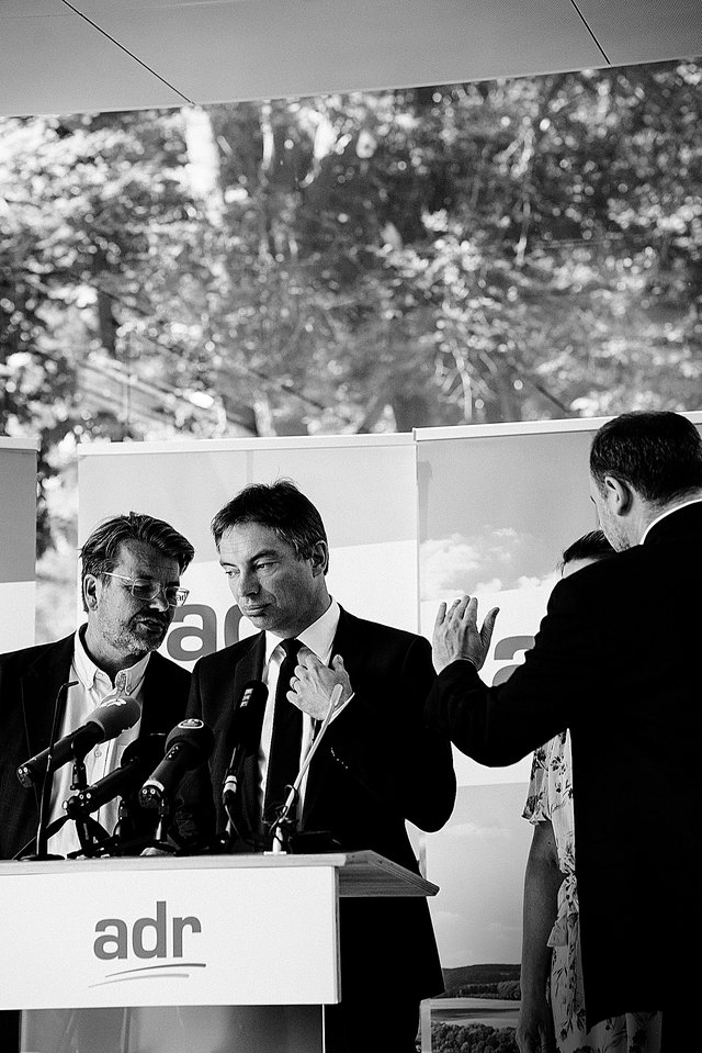 Fred Keup  vor einer ADR-Pressekonferenz