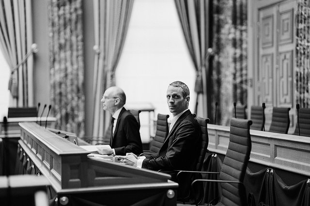 Serge Wilmes et Luc Frieden (CSV) à la Chambre