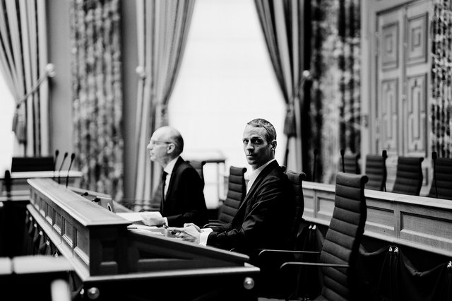 Serge Wilmes et Luc Frieden, à la Chambre
