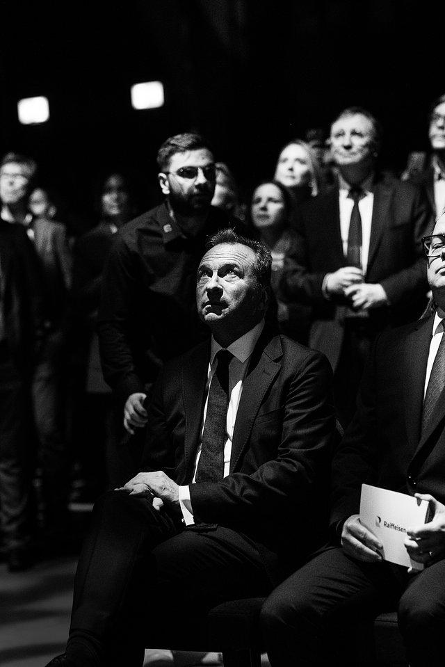 Gilles Roth, jeudi dernier au centenaire de la Raiffeisen, à la Rockhal