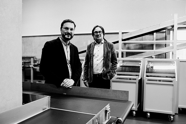 Le directeur de la BnL Claude D. Conter et  son adjoint Carlo Blum,  en charge de  la digitalisation, en mai 2024