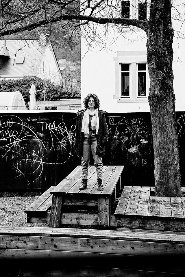 Claire Wolff,  mardi après-midi, dans le Pfaffenthal