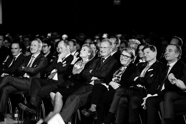 Le premier rang au Top100 Paperjam le 10 décembre 2014. Figurent notamment Didier Mouget (managing partner de PWC) et Marie-Jean