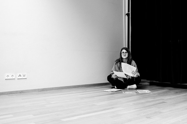 Sara Goerres en répétition au Cercle Cité cette semaine