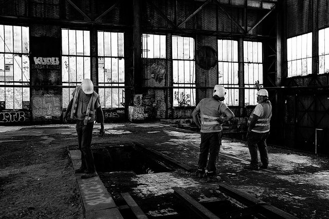 Dans la Halle des soufflantes de la lentille Terre Rouge